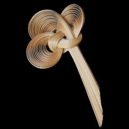 Handcrafted Bamboo Brooch - Eco-Friendly Chinese Knot Design Accessories-BambooChic