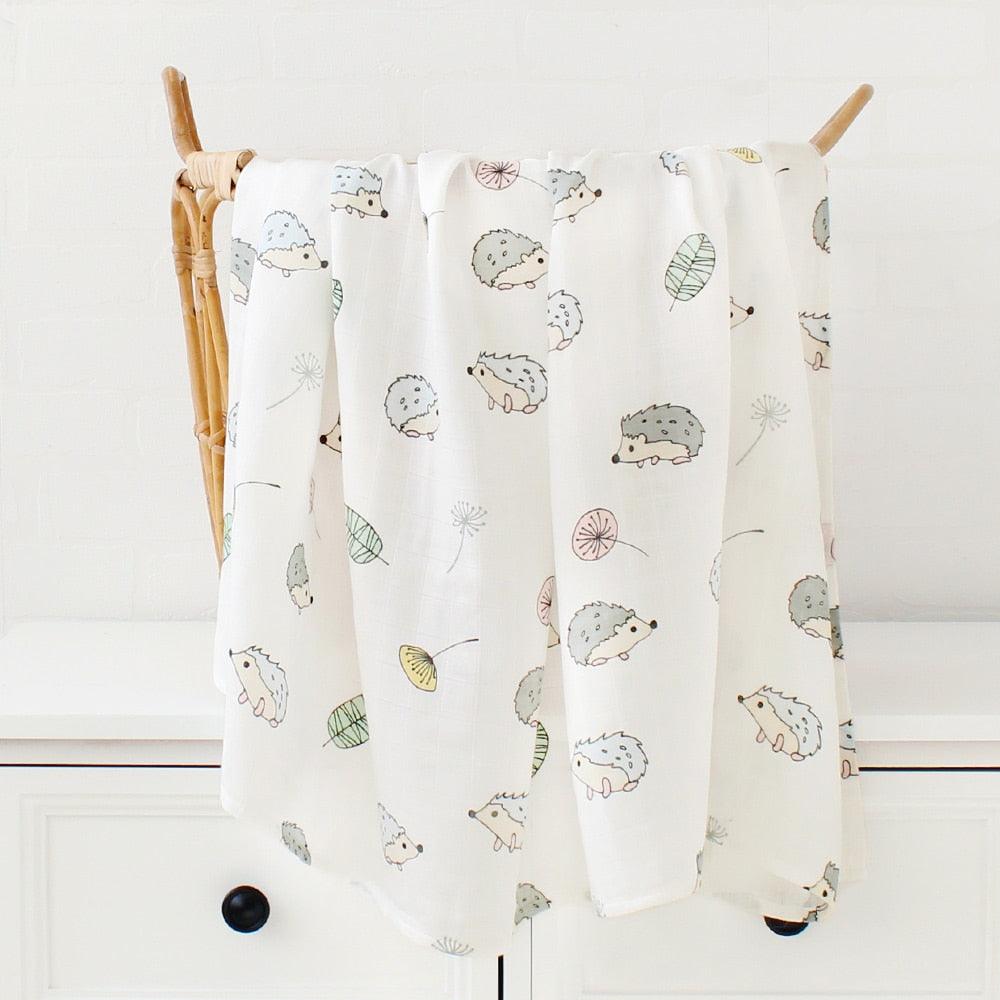 70% Bamboo 30% Cotton Muslin Baby Blanket-BambooChic