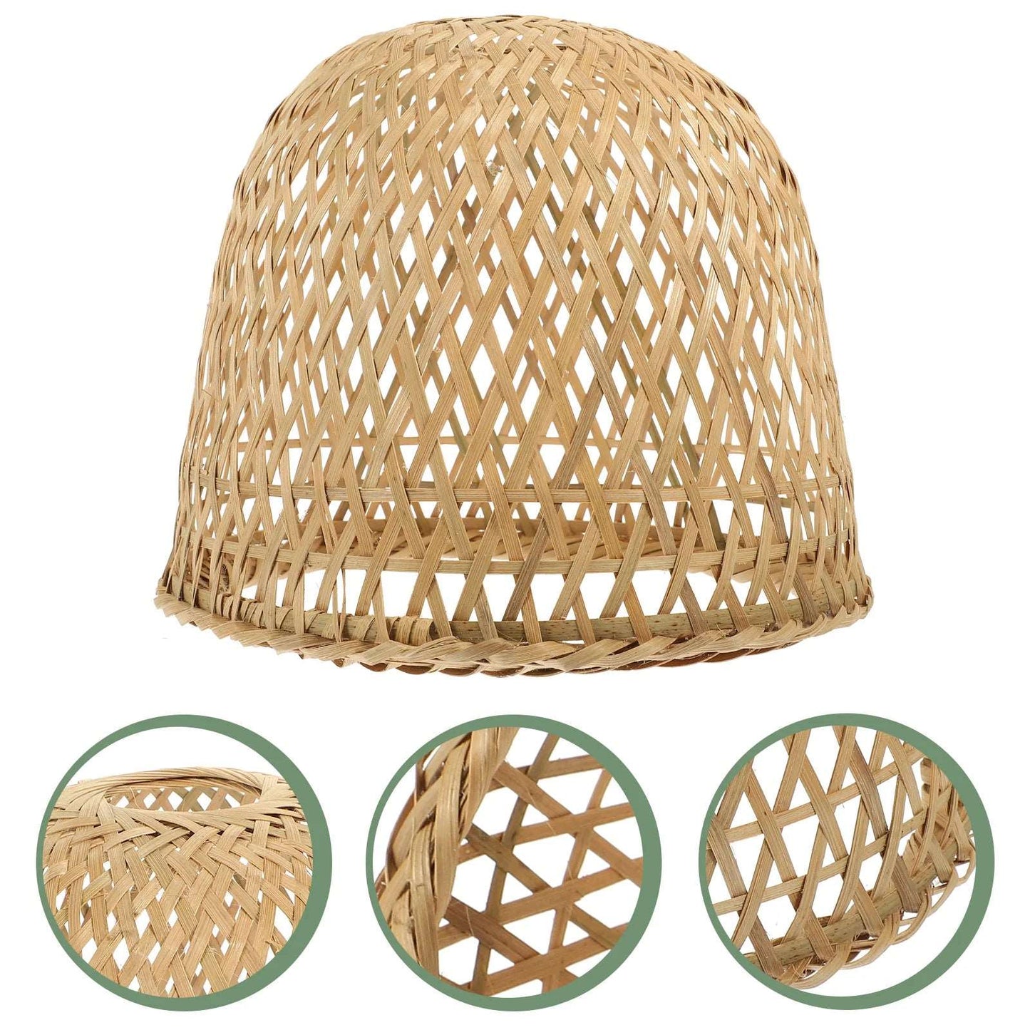 Zen Chic Bamboo Woven Lamp Shade - Handcrafted Vintage Boho Lighting-Lamp Shades-BambooChic