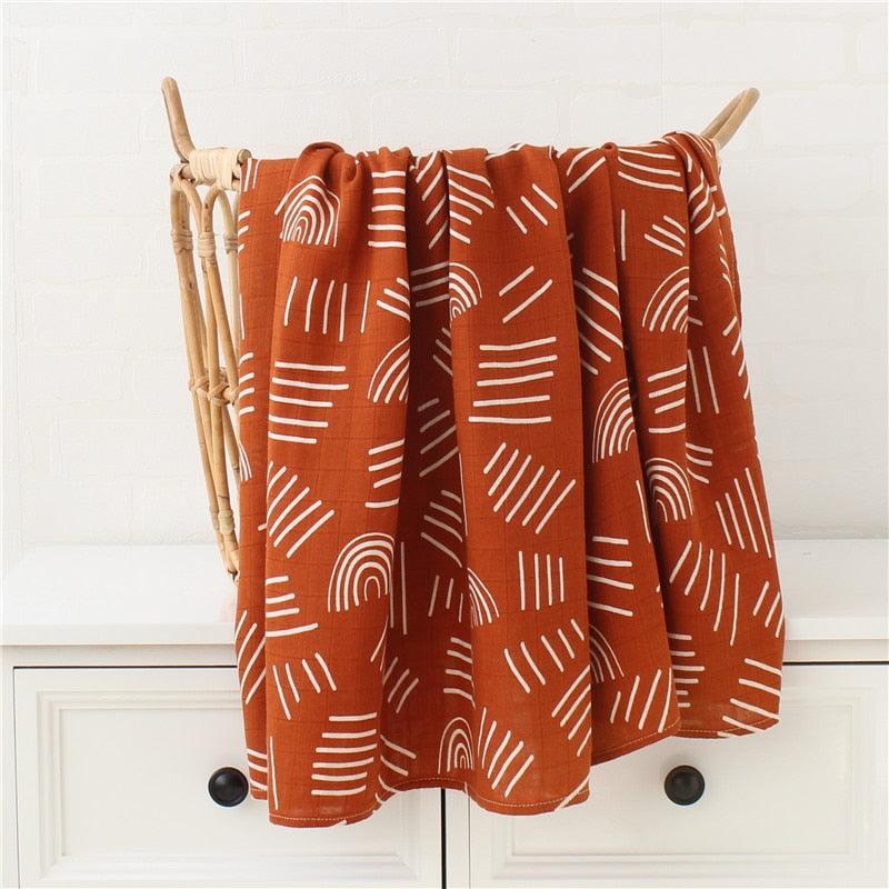 70% Bamboo 30% Cotton Muslin Baby Blanket-BambooChic