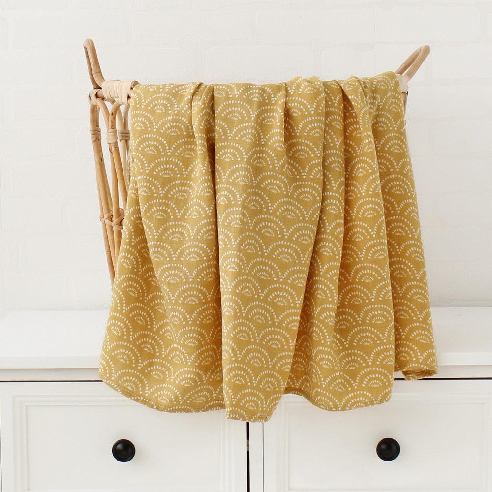 70% Bamboo 30% Cotton Muslin Baby Blanket-BambooChic