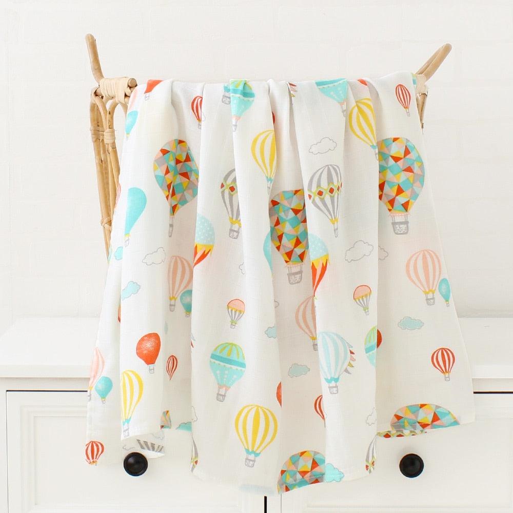 70% Bamboo 30% Cotton Muslin Baby Blanket-BambooChic