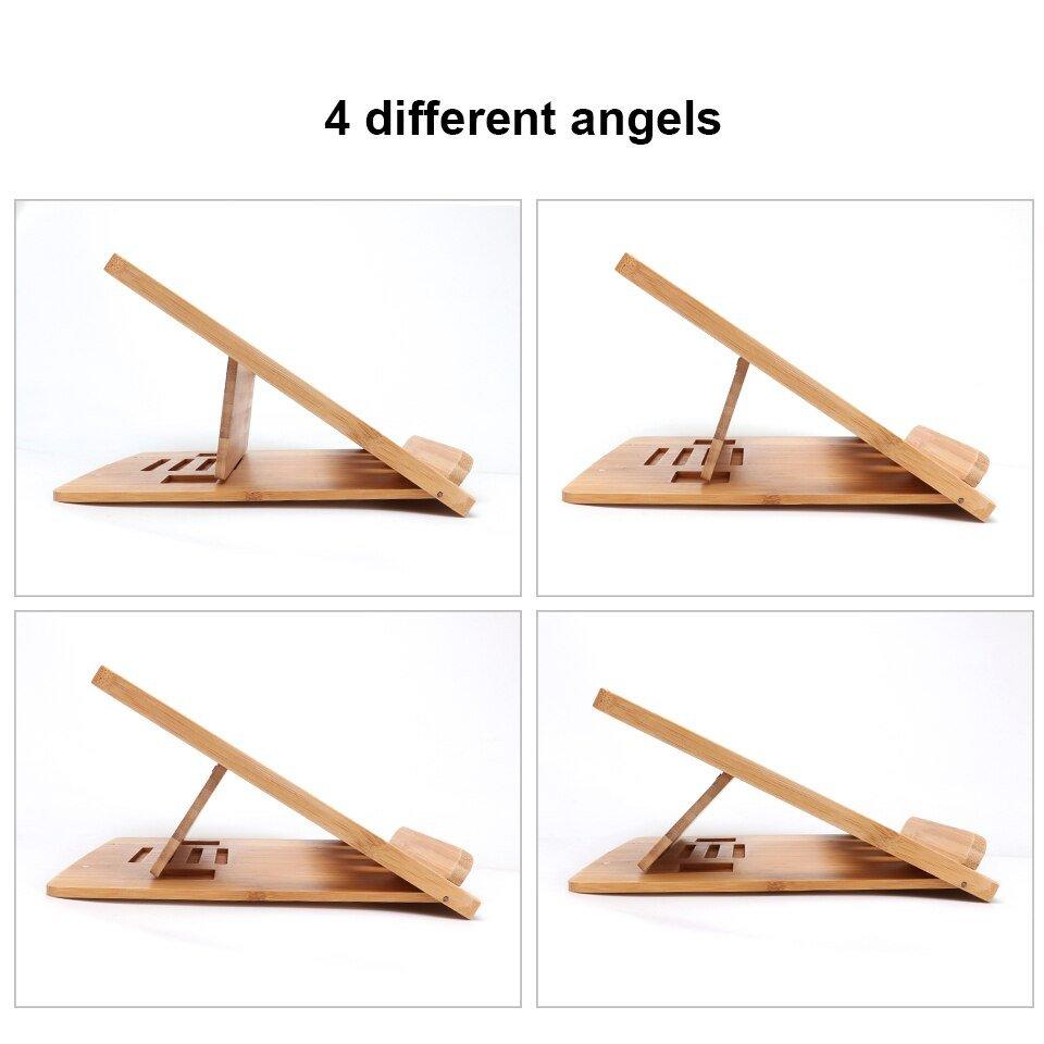 Bamboo Foldable & Adjustable Laptop Stand Holder-BambooChic