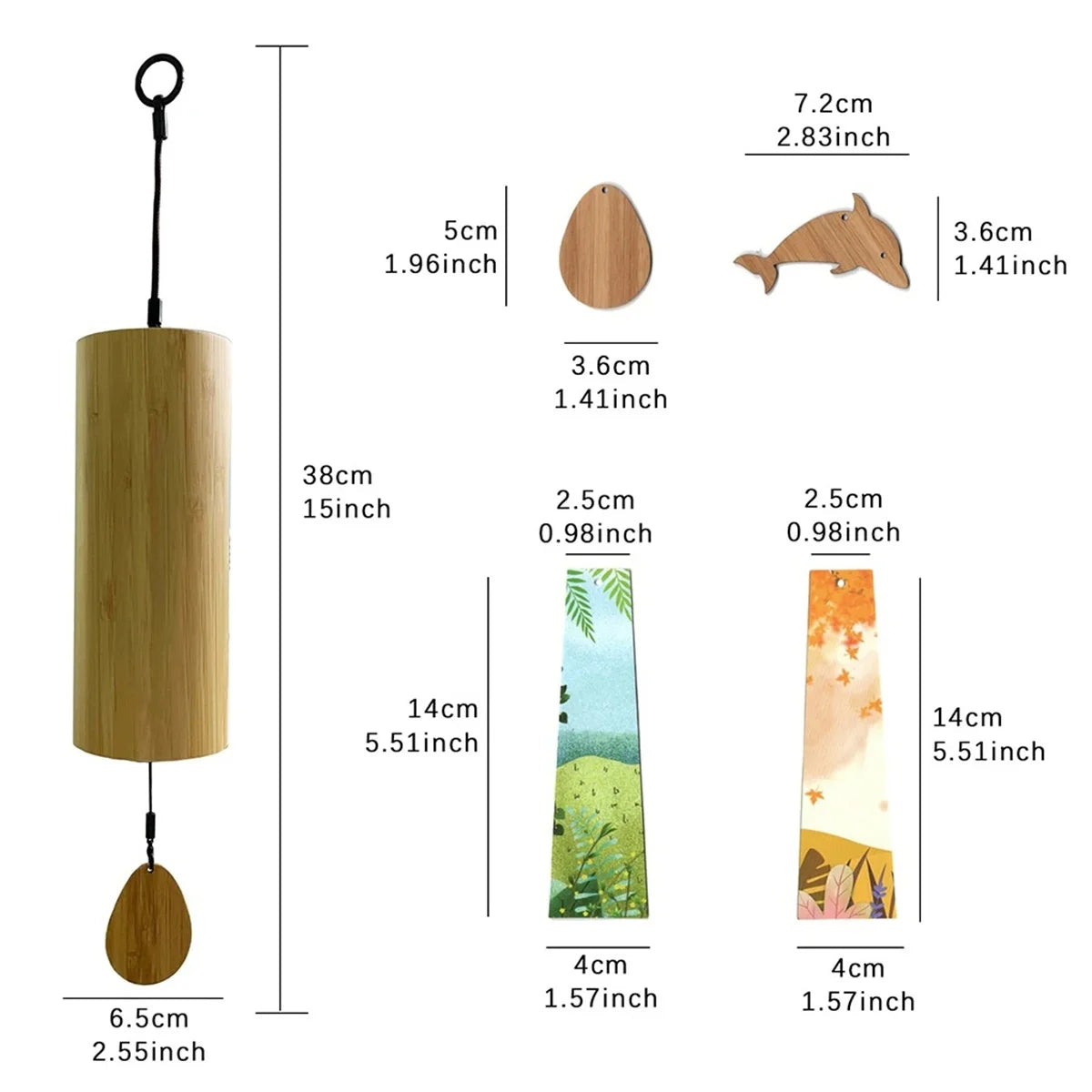 Harmonious Melody Bamboo Wind Chime – Relaxing Sound & Elegant Design-BambooChic