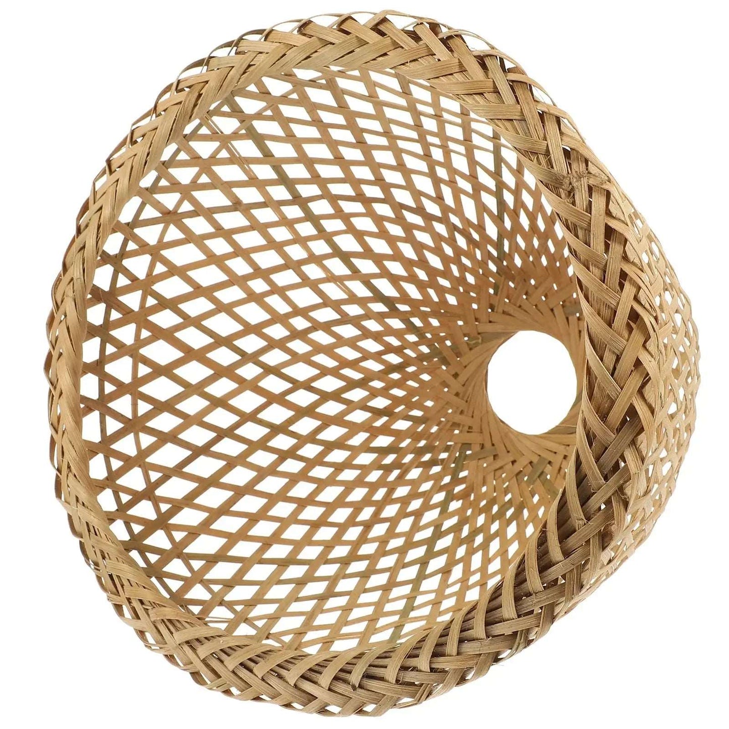 Zen Chic Bamboo Woven Lamp Shade - Handcrafted Vintage Boho Lighting-Lamp Shades-BambooChic