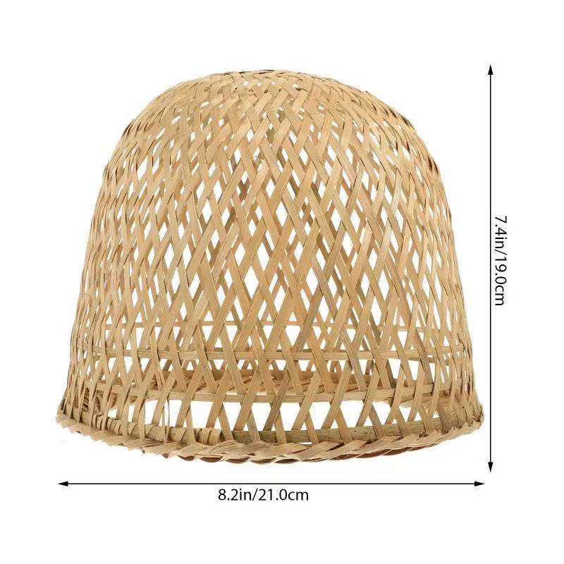 Zen Chic Bamboo Woven Lamp Shade - Handcrafted Vintage Boho Lighting-Lamp Shades-BambooChic