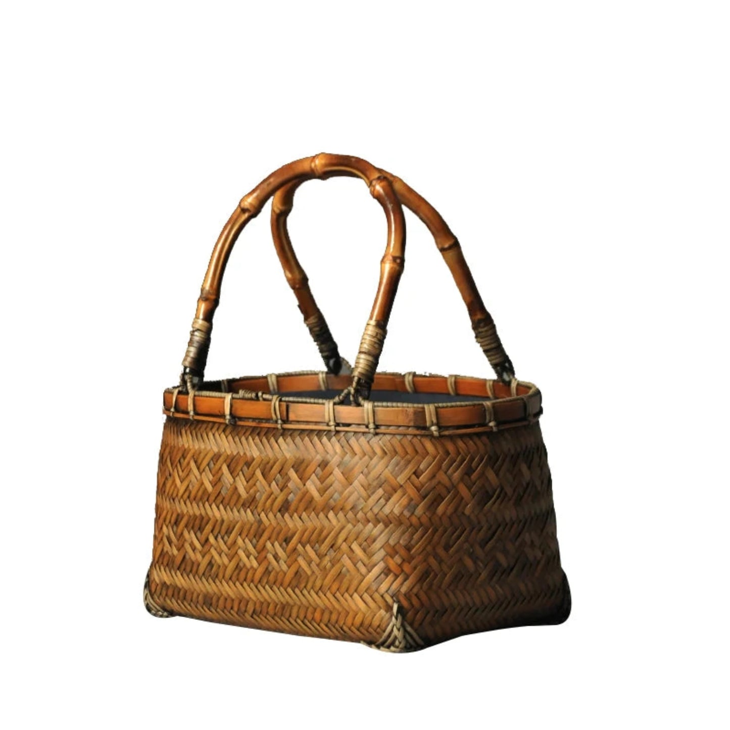 Handcrafted Bamboo Mini Tote - Traditional Chinese Style-BambooChic