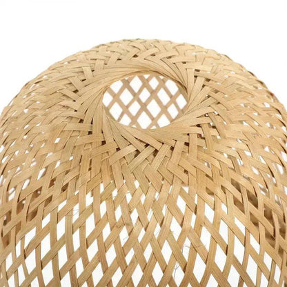 Zen Chic Bamboo Woven Lamp Shade - Handcrafted Vintage Boho Lighting-Lamp Shades-BambooChic