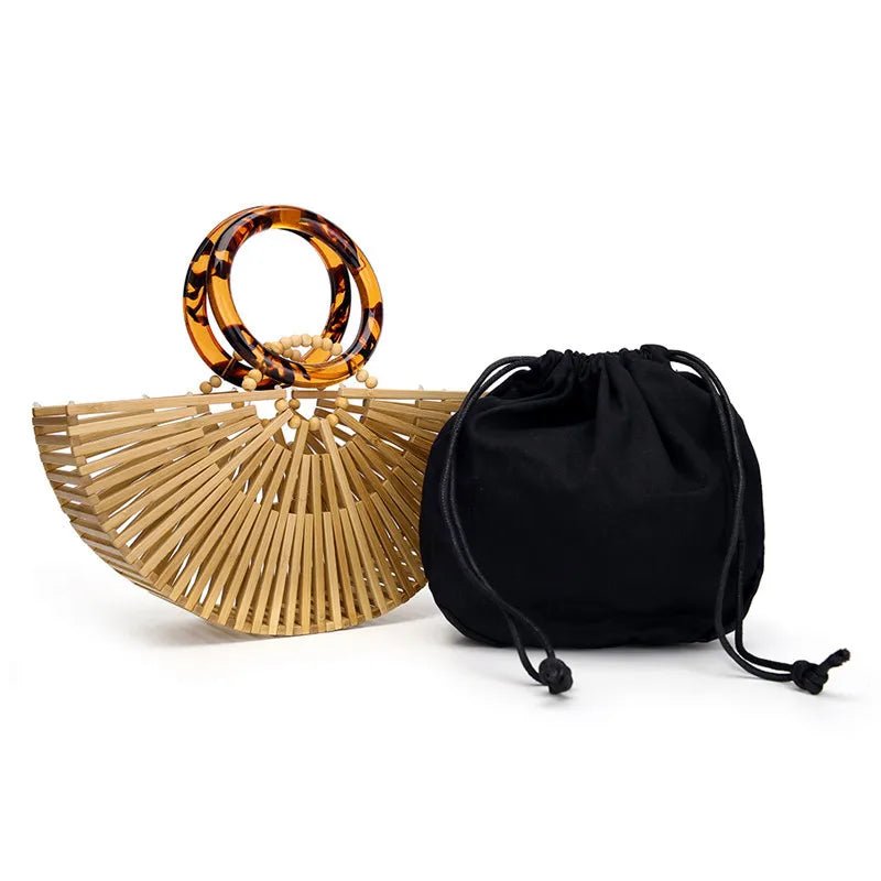 Bamboo Arc Handbag - Eco-Friendly Luxury Beach Bag-BambooChic