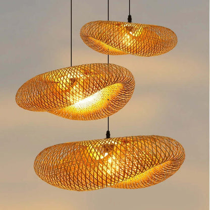 Handmade Bamboo Woven Chandelier-BambooChic