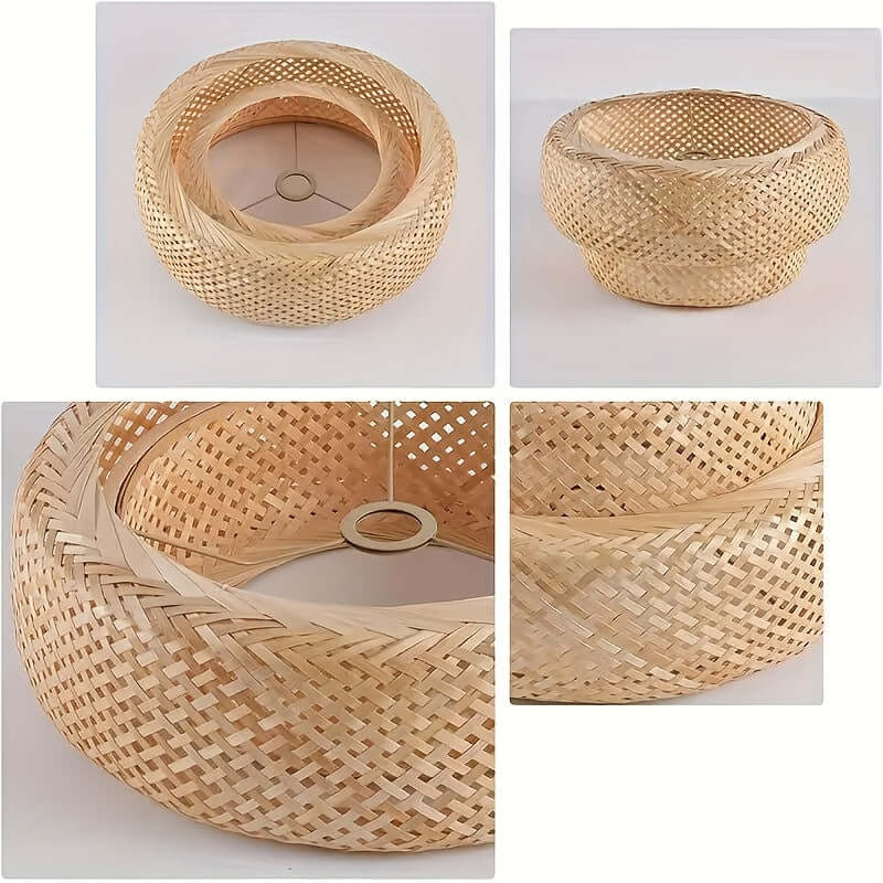 Zen-Chic Bamboo Ambiance: Handcrafted Wireless Bamboo Lampshade-Lamp Shades-BambooChic