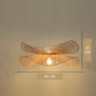 Bamboo Chandelier with Japanese Zen Art Style-BambooChic